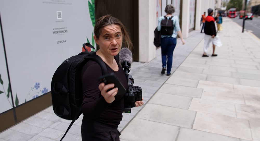 Liz Smith filming